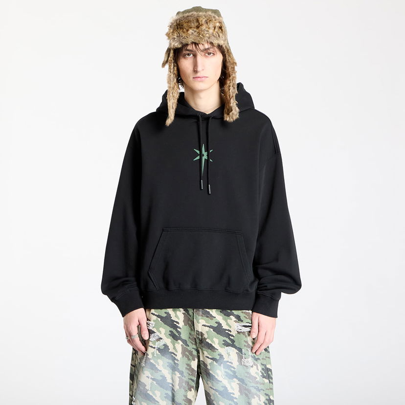 Світшоти Marcelo Burlon Marcelo Burlon County Goth Boxy Hoodie чорний | CMBB10CS25FLE0021052