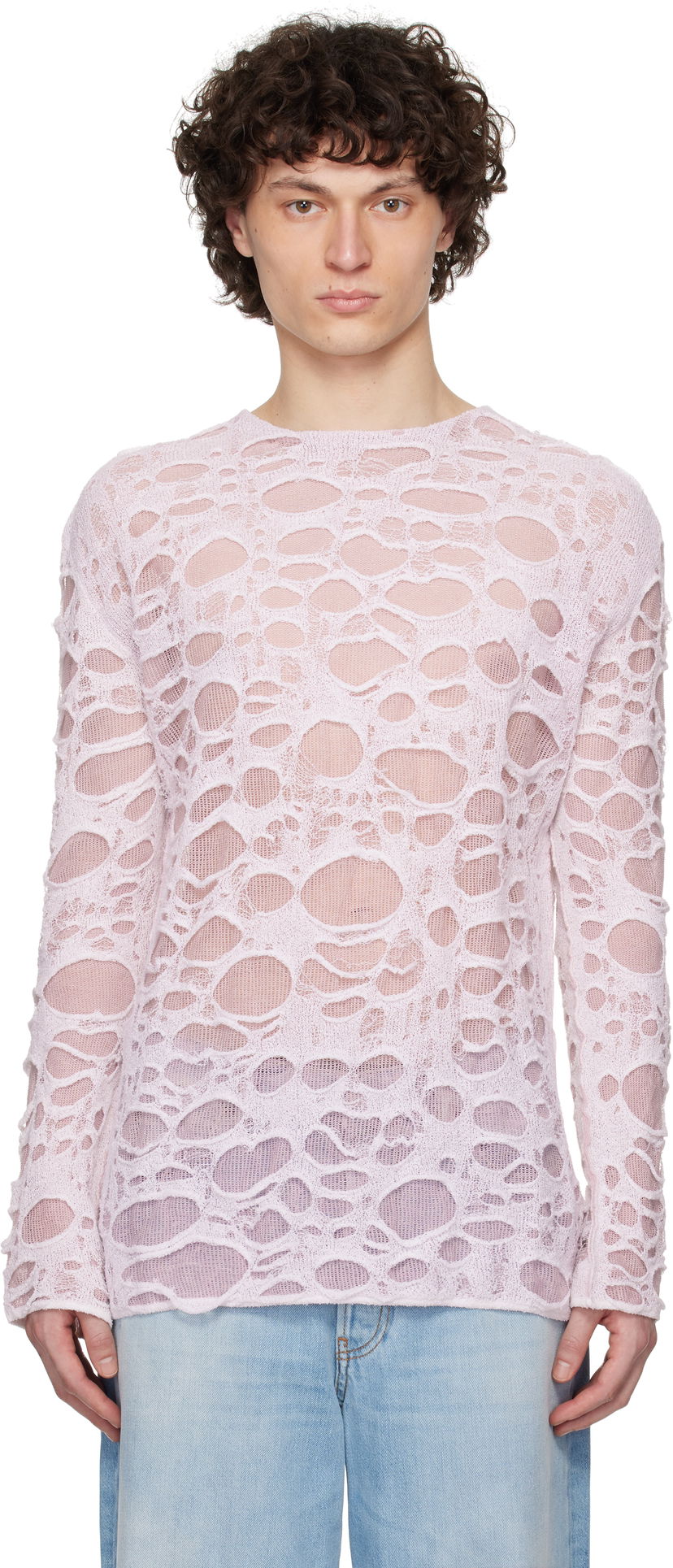 Cветр Acne Studios Acne Studios Layered Knit Sweater Рожевий | B60362-