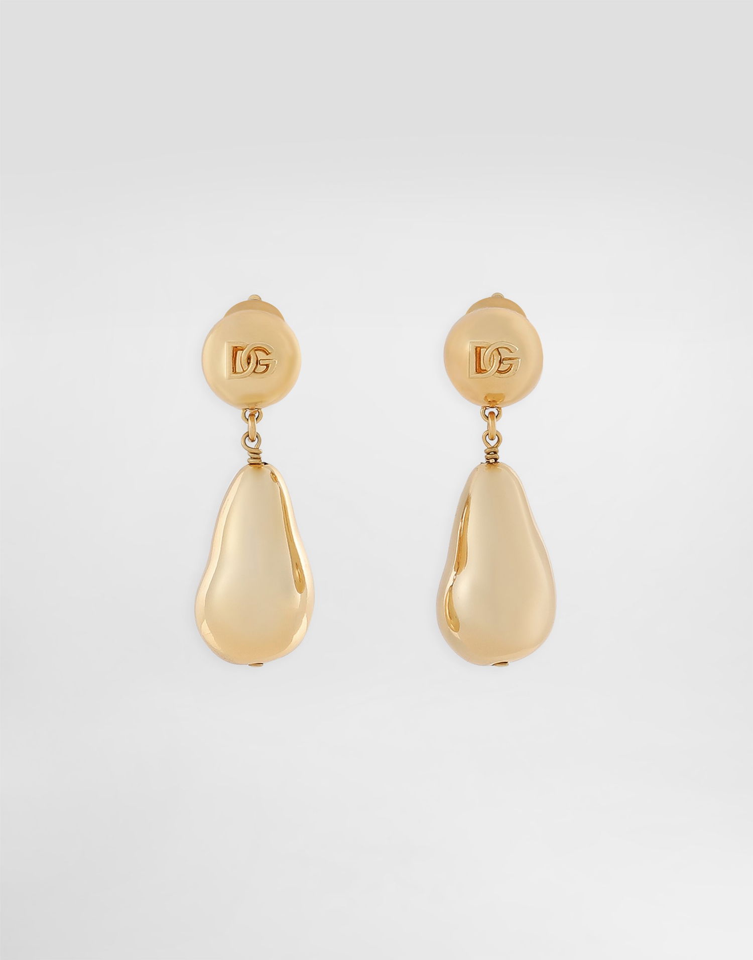 Сережки Dolce & Gabbana Dolce & Gabbana Teardrop Earrings with DG Logo Жовтий | WER2Y1W1111ZOO00, 0