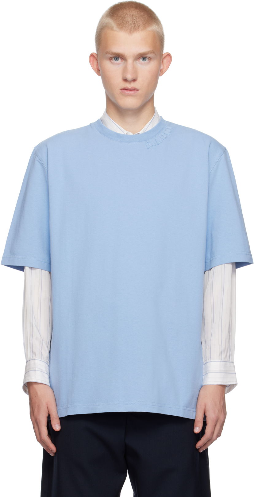 Футболка Marni Oversized T-shirt Синій | HUMU0287X0 UTC406