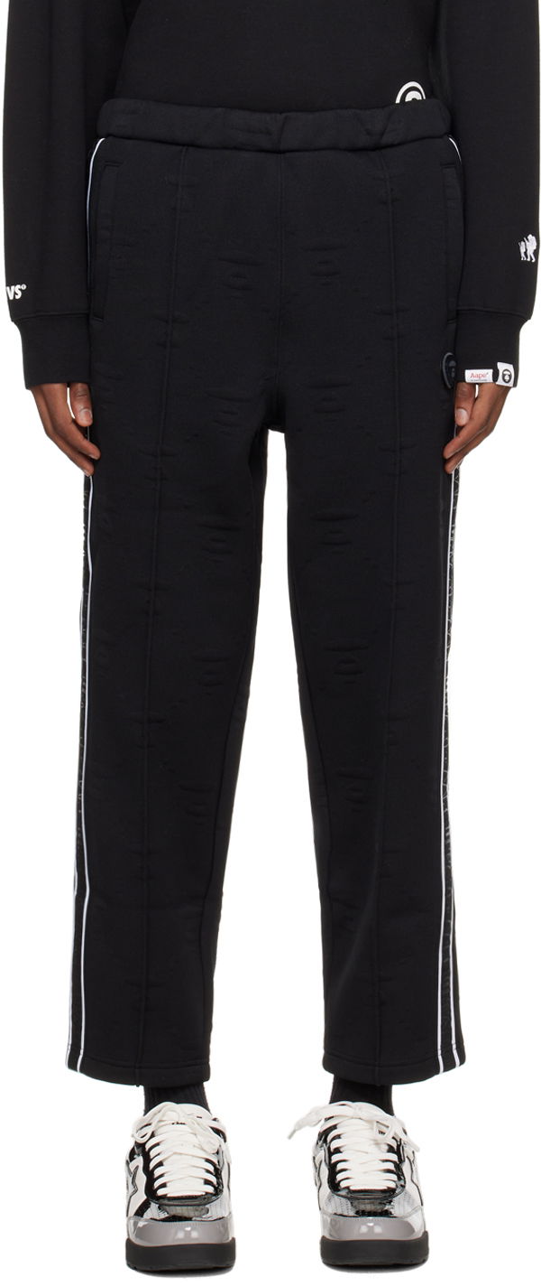 Спортивні штани AAPE by A Bathing Ape AAPE by A Bathing Ape Jacquard Sweatpants чорний | AAPPTMA644XXLBKX