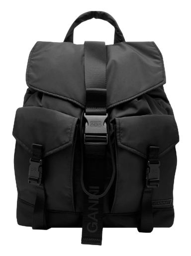 Рюкзак GANNI Recycled Tech Backpack чорний | A4755-099