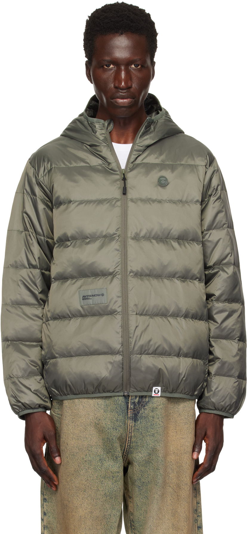 Пуховик AAPE by A Bathing Ape AAPE by A Bathing Ape 'AAPE Now' Down Jacket Зелений | AAPDNM7652XXNKHE