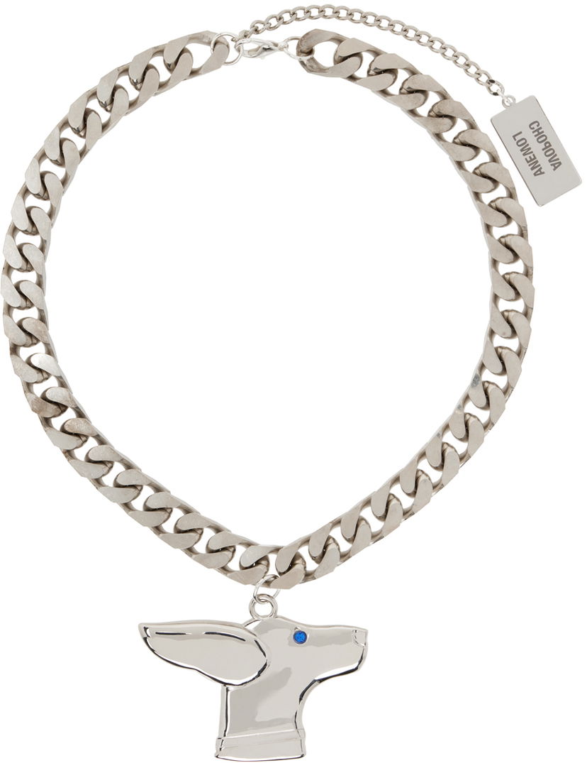 Кольє Chopova Lowena Silver Chain Dog Pendant Necklace Металік | 6522