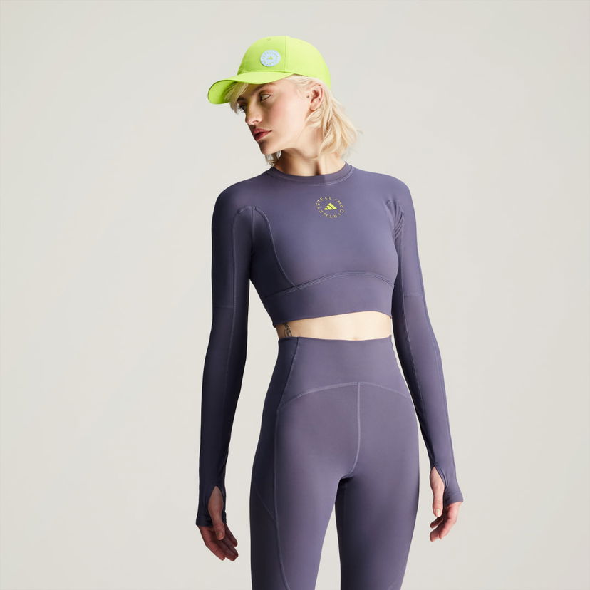 Кроп-топи adidas Performance Long Sleeve Crop Top Фіолетовий | IW6370