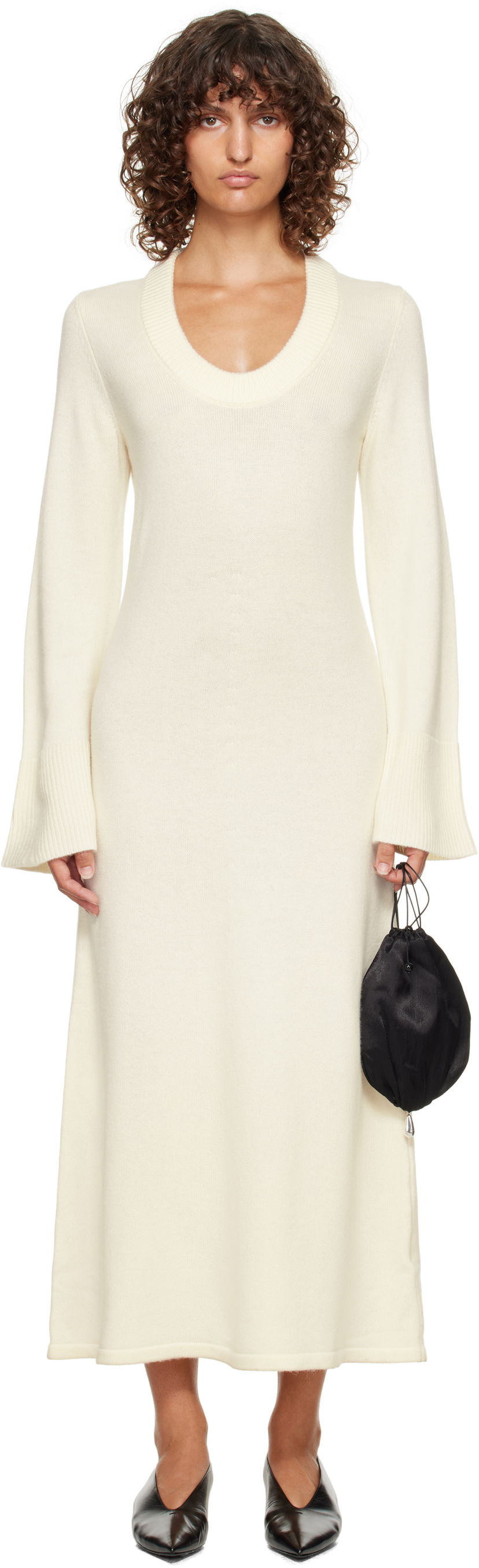 плаття Loulou de Saison Loulou de Saison Ari Knit Maxi Dress білий | ARI