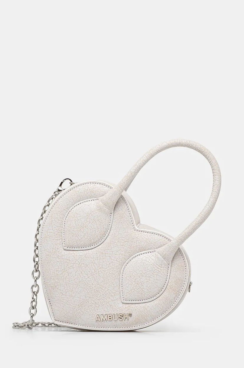 Сумочка Ambush Crackle Heart Top Handle Bag Сірий | BWNP028F24LEA0010100