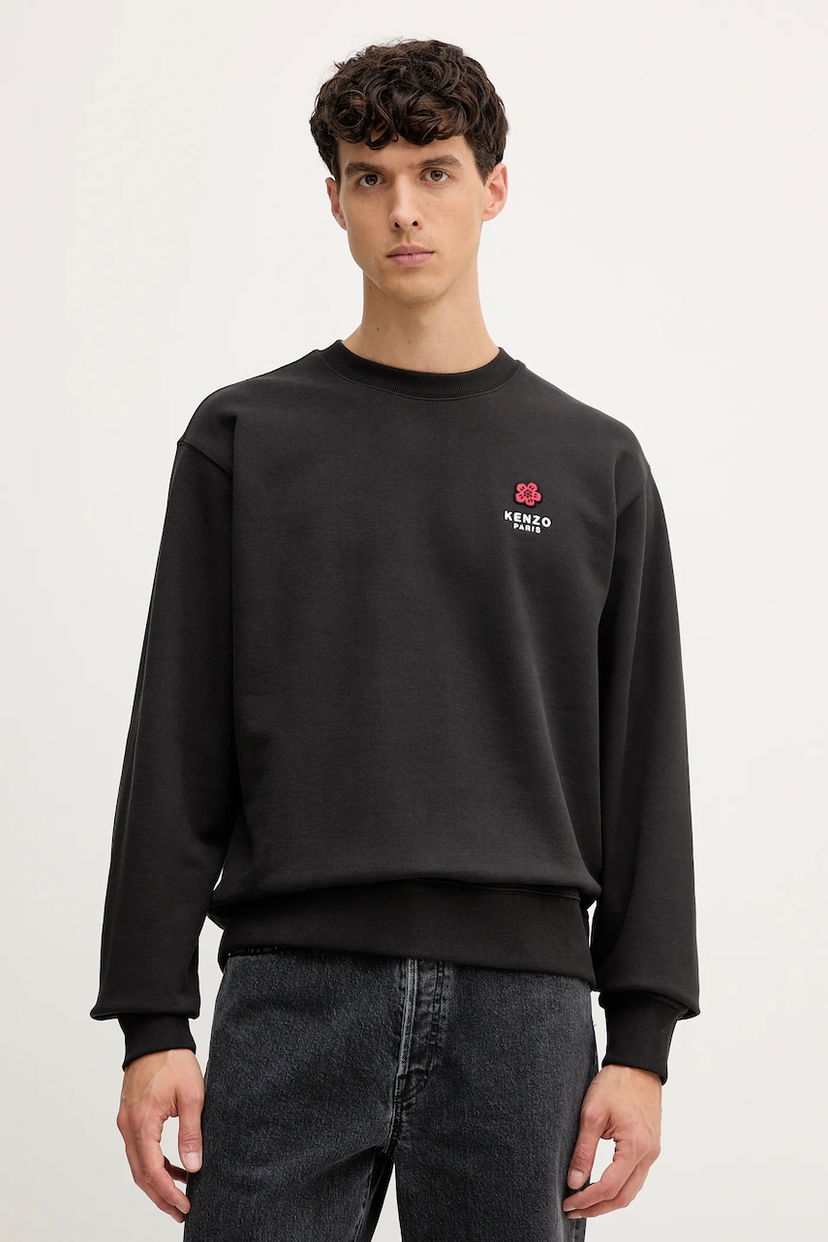 Світшоти KENZO Kenzo Crewneck Sweatshirt with Applique чорний | FF65SW2604MC
