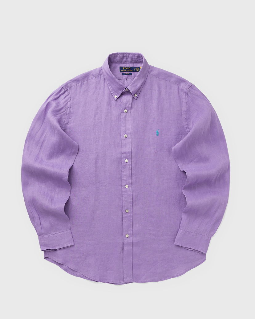 Сорочка Polo by Ralph Lauren Long Sleeve Linen Custom Fit Button-Down Sport Shirt Фіолетовий | 710966294028