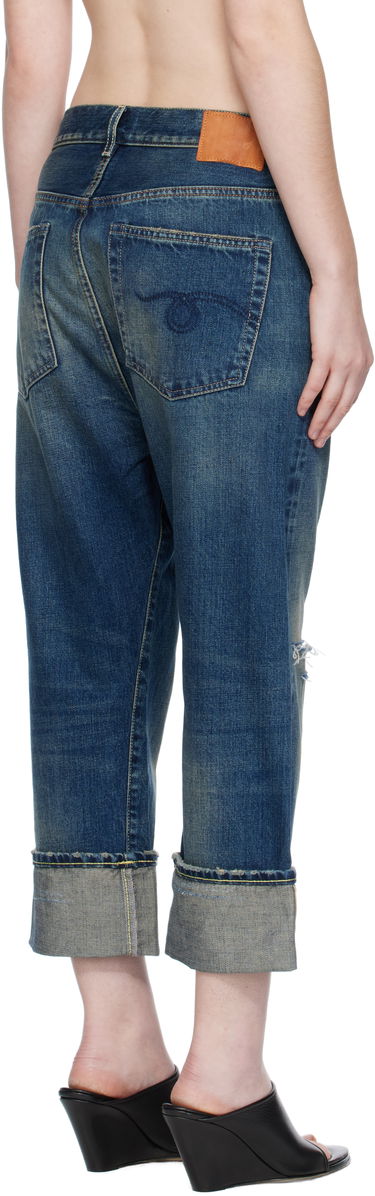 Джинси R13 R13 Cuffed Tailored Drop Cropped Jeans Синій | R13WD194-D341C, 2