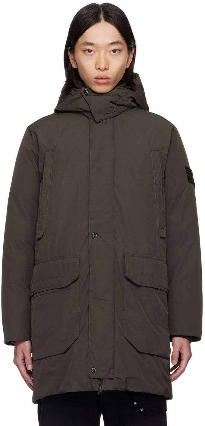 Куртка Stone Island Gray Hooded Down Jacket чорний | 811570726