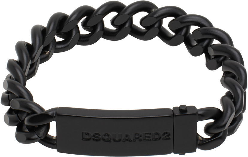 Браслет DSQUARED2 Dsquared2 Chained2 Matte Bracelet чорний | ARM0123_69200001_2124