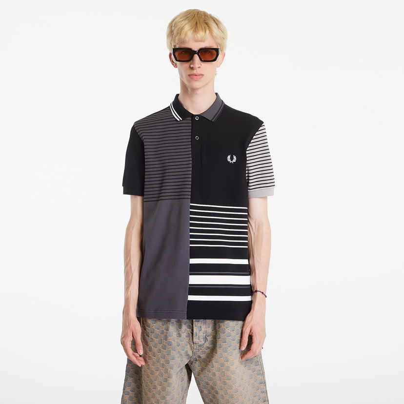 Сорочка поло Fred Perry Beams Striped Panel Fp Polo T-Shirt Black чорний | SM7188 102