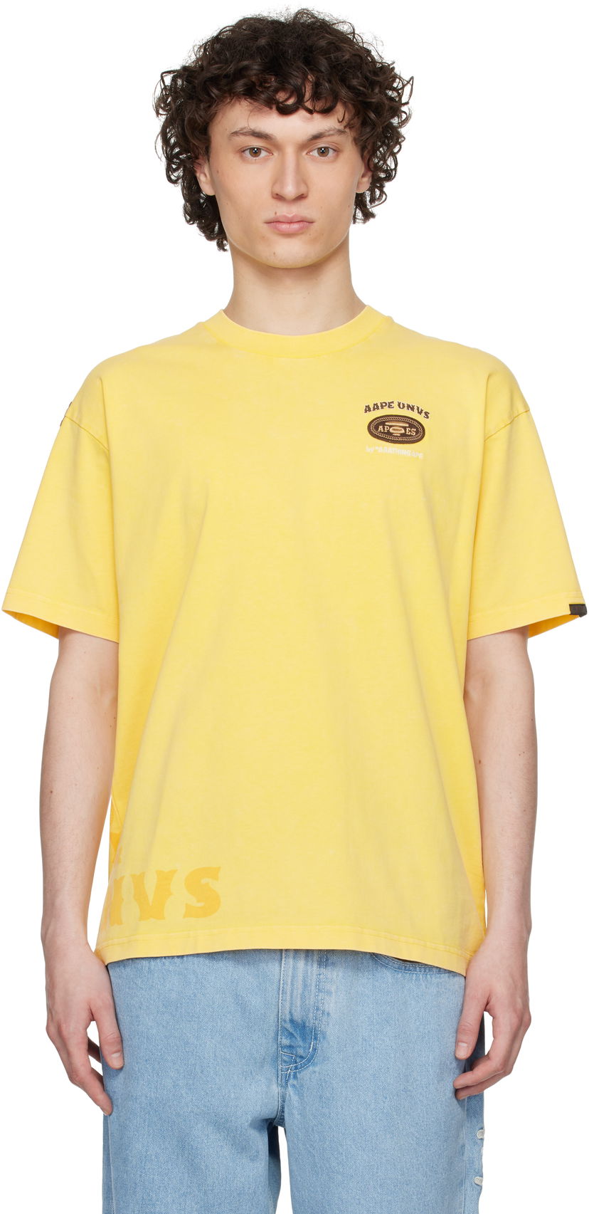 Футболка AAPE by A Bathing Ape AAPE by A Bathing Ape Fancy Main T-Shirt Жовтий | AAPTEM1671XXNYEL