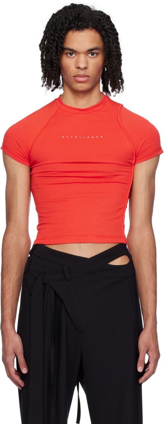 Кроп-топи Ottolinger Ottolinger Deconstructed T-Shirt Червоний | 1503503