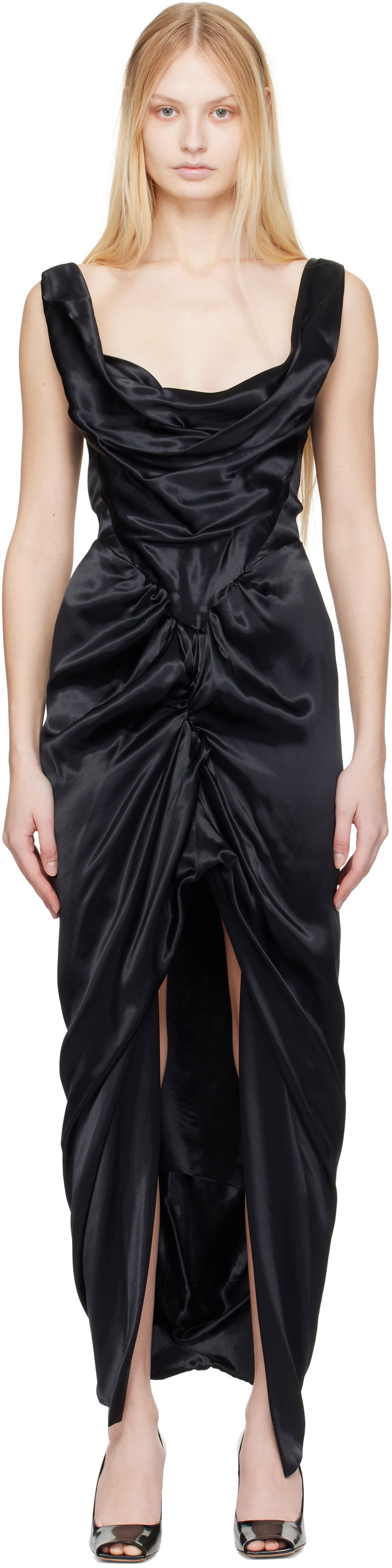 плаття Vivienne Westwood Vivienne Westwood Panther Draped Maxi Dress чорний | 1101035B-W0128-