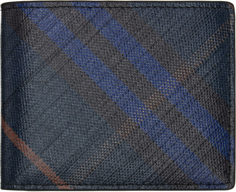 Гаманець Burberry Burberry Check Bifold Wallet темно-синій | 8112353
