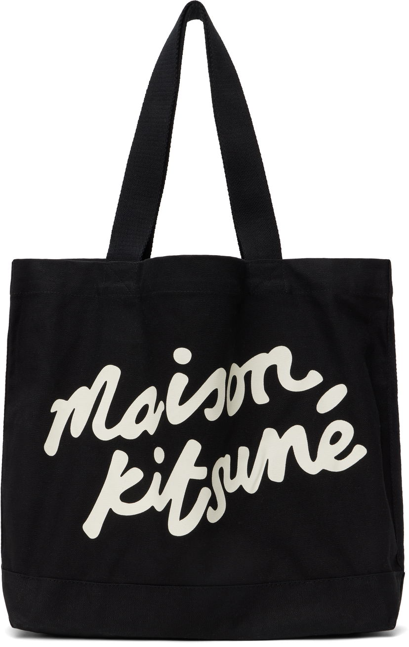 сумка-тоут MAISON KITSUNÉ Maison Kitsuné Handwriting Tote Bag чорний | OW05124WW9042