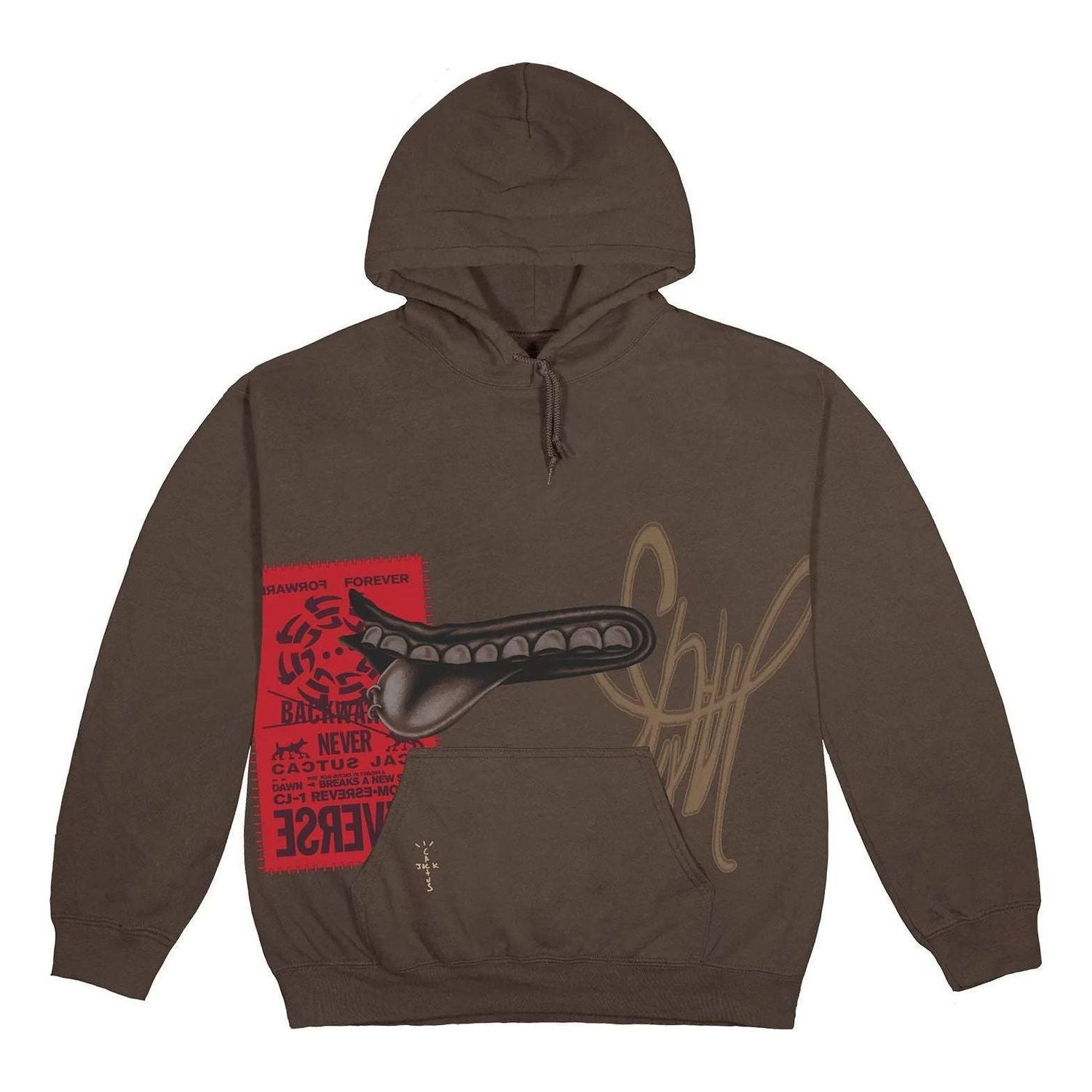 Світшоти Cactus Jack by Travis Scott Travis Scott Grin Graphic Print Hoodie Коричневий | CJFN-SS80, 0