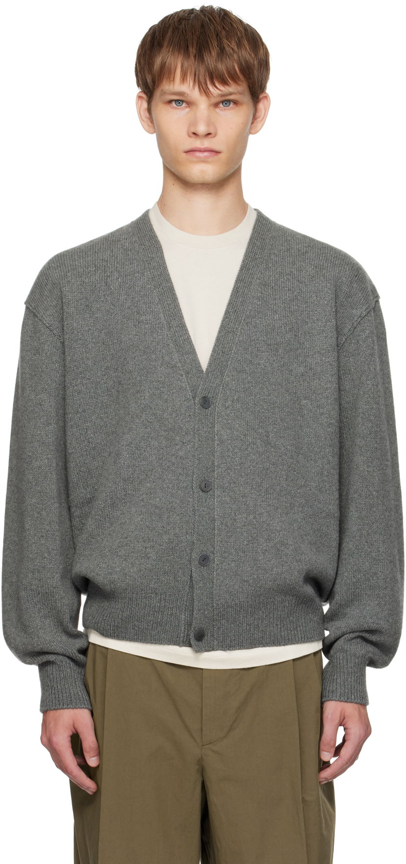 Cветр The Row The Row Mats Cardigan Сірий | 1024-Y960