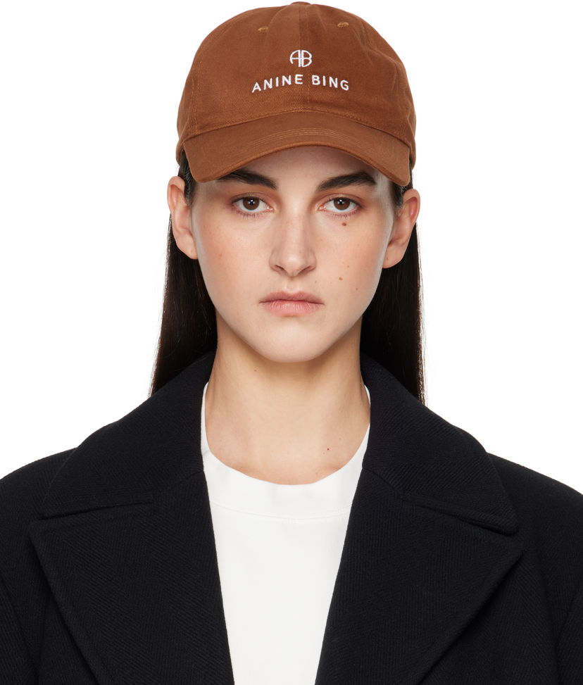 Кепка Anine Bing Anine Bing Jeremy Baseball Cap Коричневий | S-12-9084-220