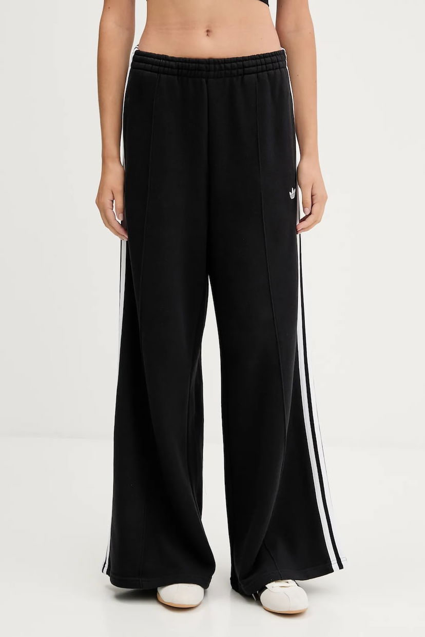 Спортивні штани adidas Originals adidas Originals 3-Stripes Wide Leg Track Pants чорний | JV7473
