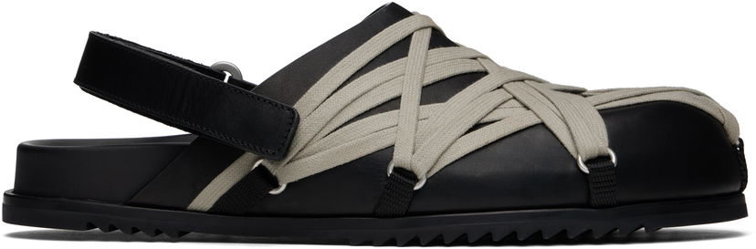 Одяг Rick Owens Rick Owens Hollywood Megalaced Mules чорний | RU01E5813 LOOW1