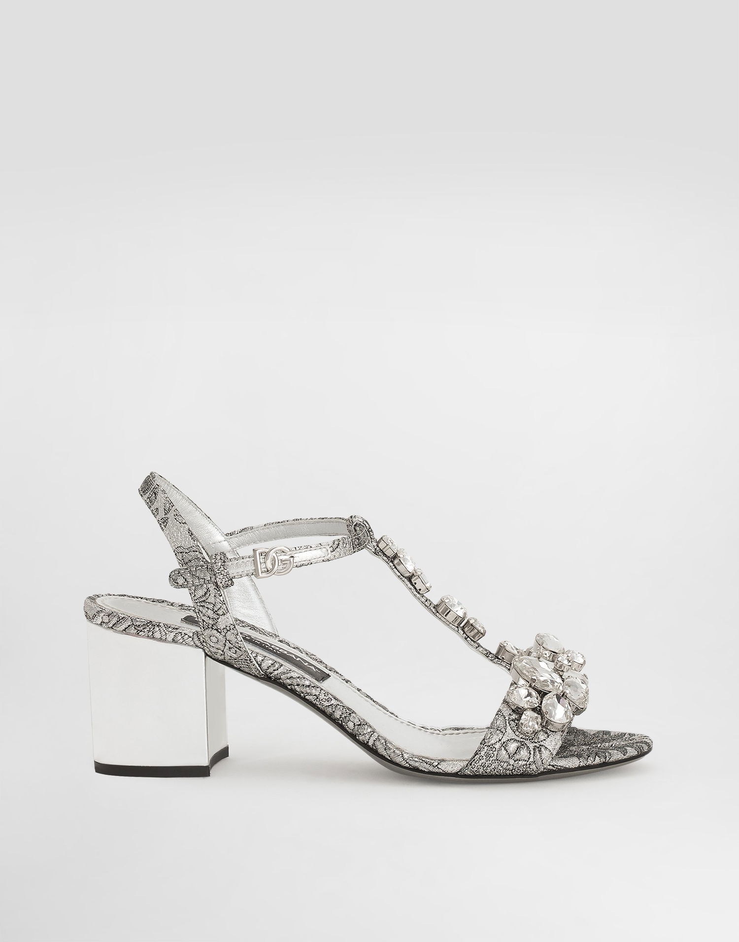 Кросівки та взуття Dolce & Gabbana Dolce & Gabbana Brocade Sandals With Stones Embroidery Металік | CR1921AS2038D708, 0