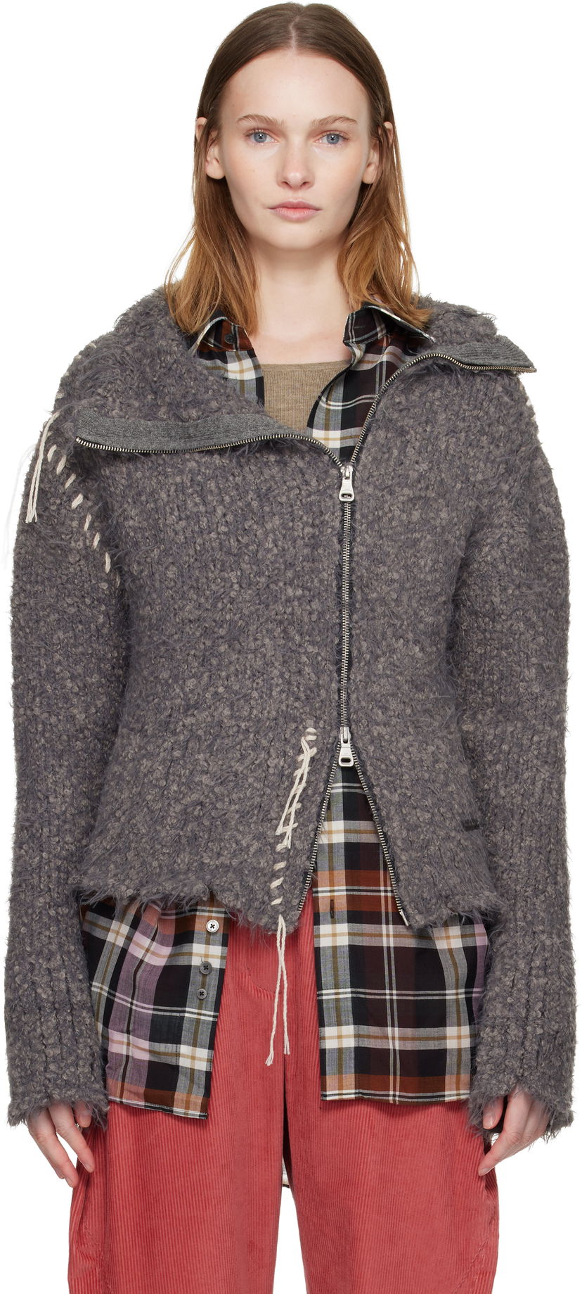 Куртка Andersson Bell Harlow Damaged Knit Jacket Сірий | atb1388w