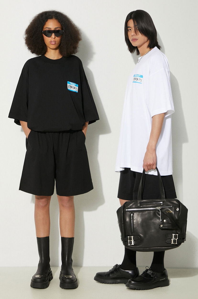 Шорти VETEMENTS VETEMENTS Jersey Shorts чорний | UE64SS700B