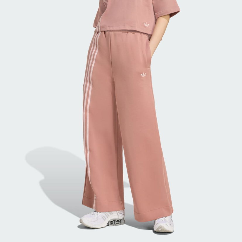 Штани adidas Performance Off Placed 3-Stripes Wide Leg Pants Рожевий | JW3621
