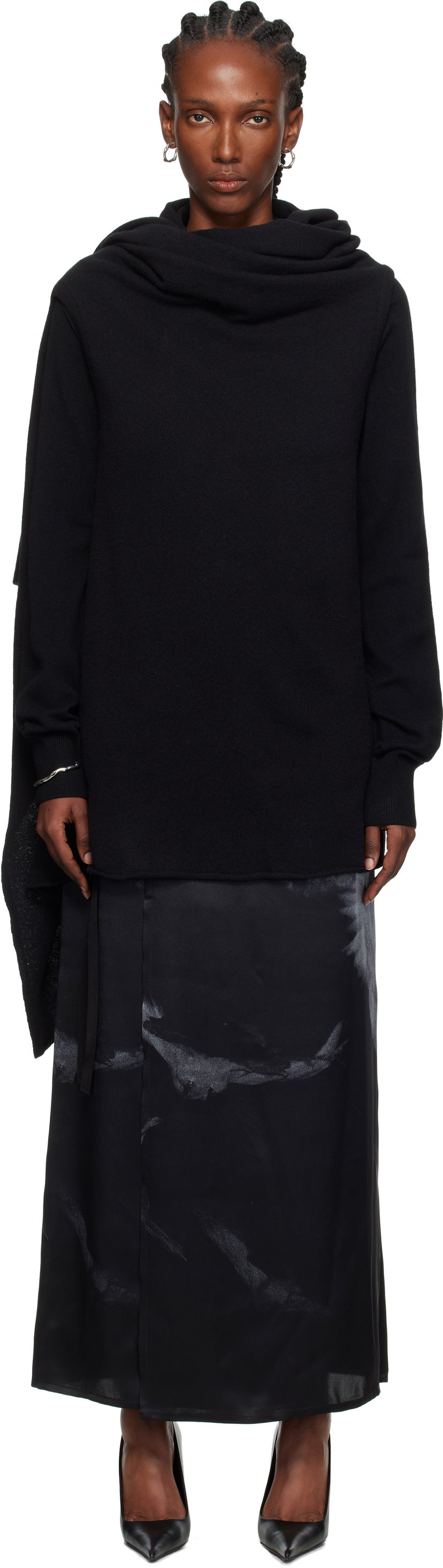 Cветр Ann Demeulemeester Ann Demeulemeester Nadine Turtleneck Sweater чорний | 2520-W-KN24-KN073-099