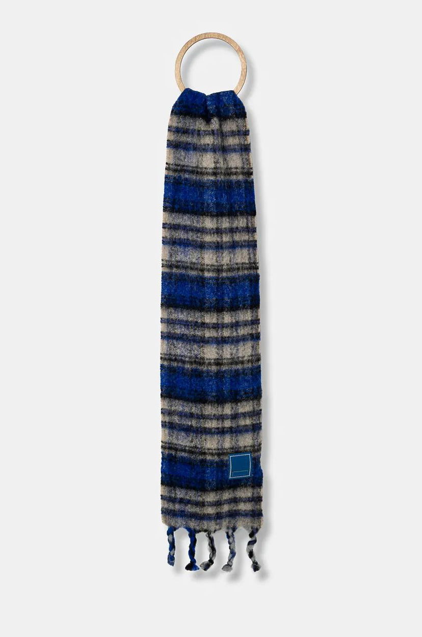 Шарф ADER ERROR Blue Checked Wool Scarf Синій | BN01FWAC0402BL