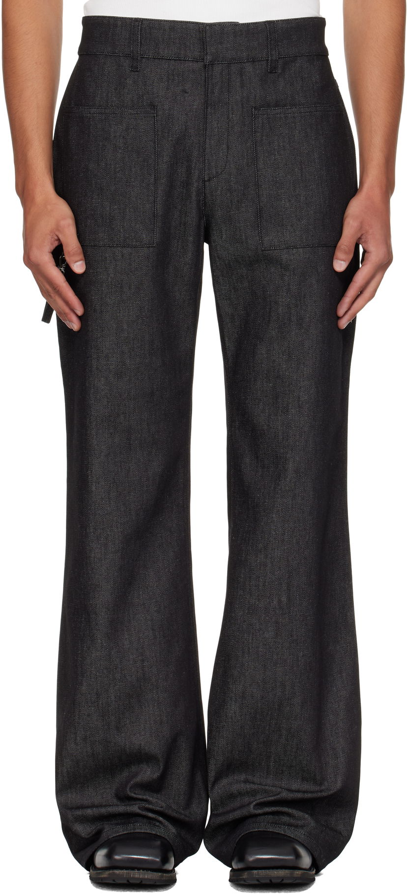 Джинси Courrèges Courrèges 2-Pocket Flare Jeans чорний | 325DPA414DE0044