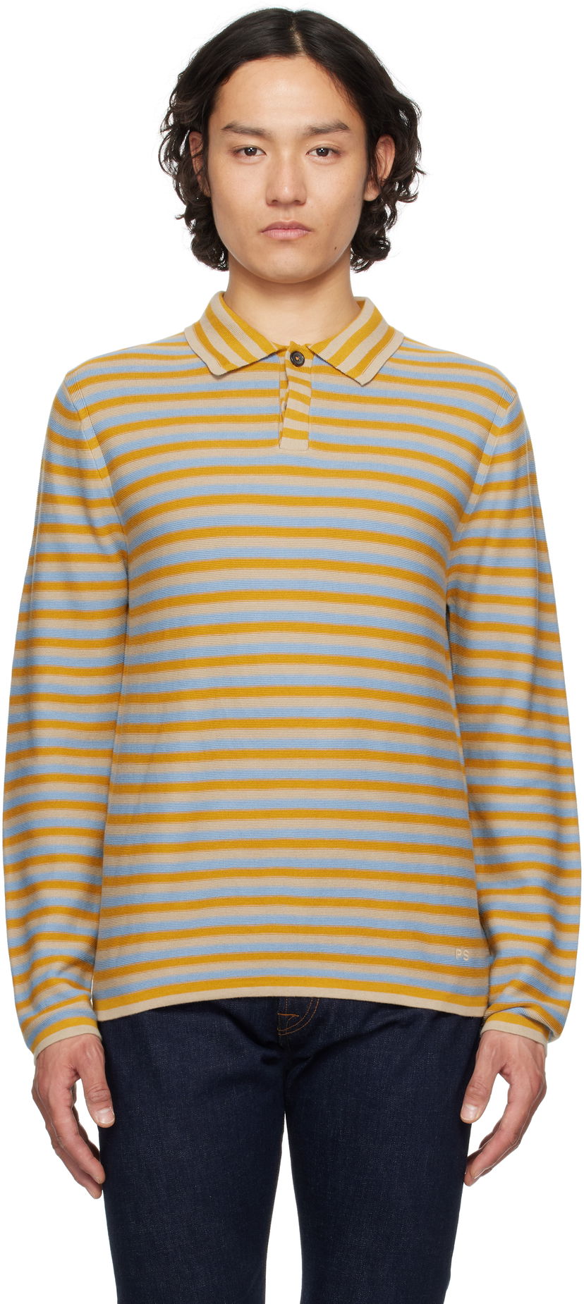 Сорочка поло Paul Smith PS Paul Smith Striped Knitted Polo Різнокольоровий | M2R-299Z-P22295-40