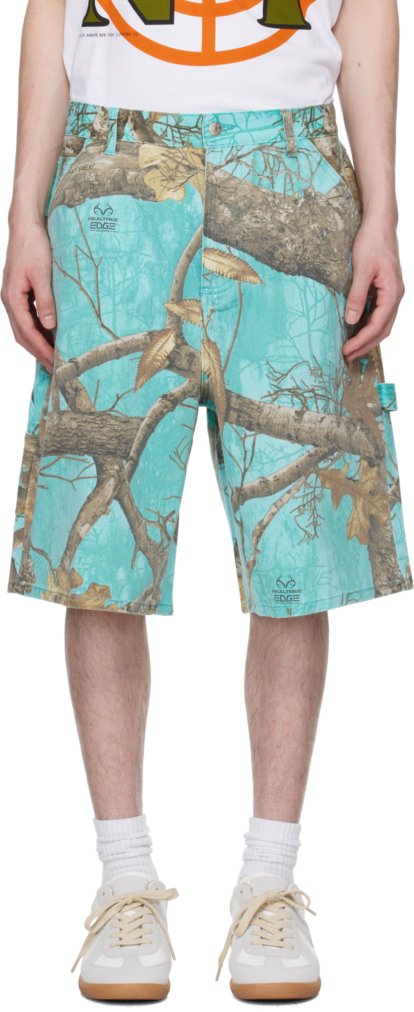 Шорти Awake NY Awake NY Frayed Painter Shorts Бірюзовий | AWK-SP25-PA004