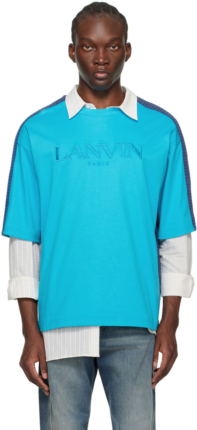 Футболка LANVIN Side Curb T-Shirt Синій | RM-TS0026-J196-P24