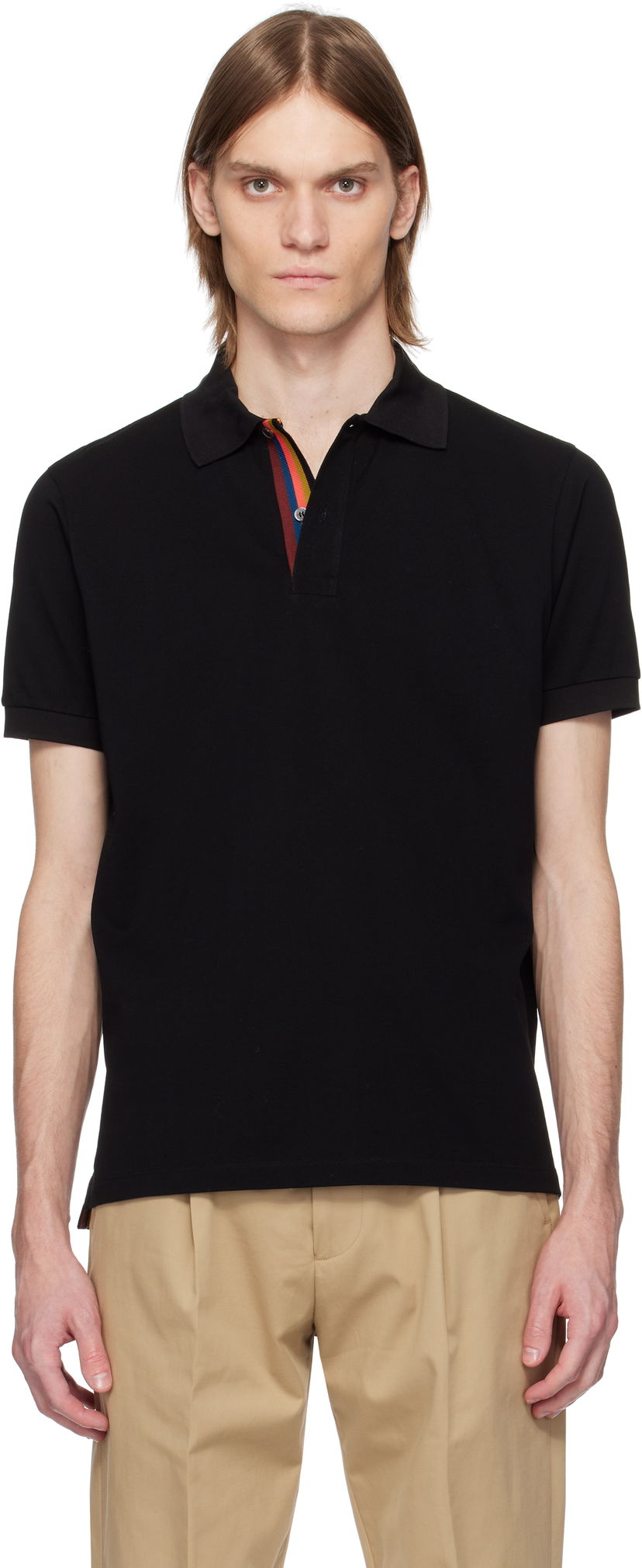 Сорочка поло Paul Smith Paul Smith Artist Stripe Polo чорний | M1R-698PP-L00086-79