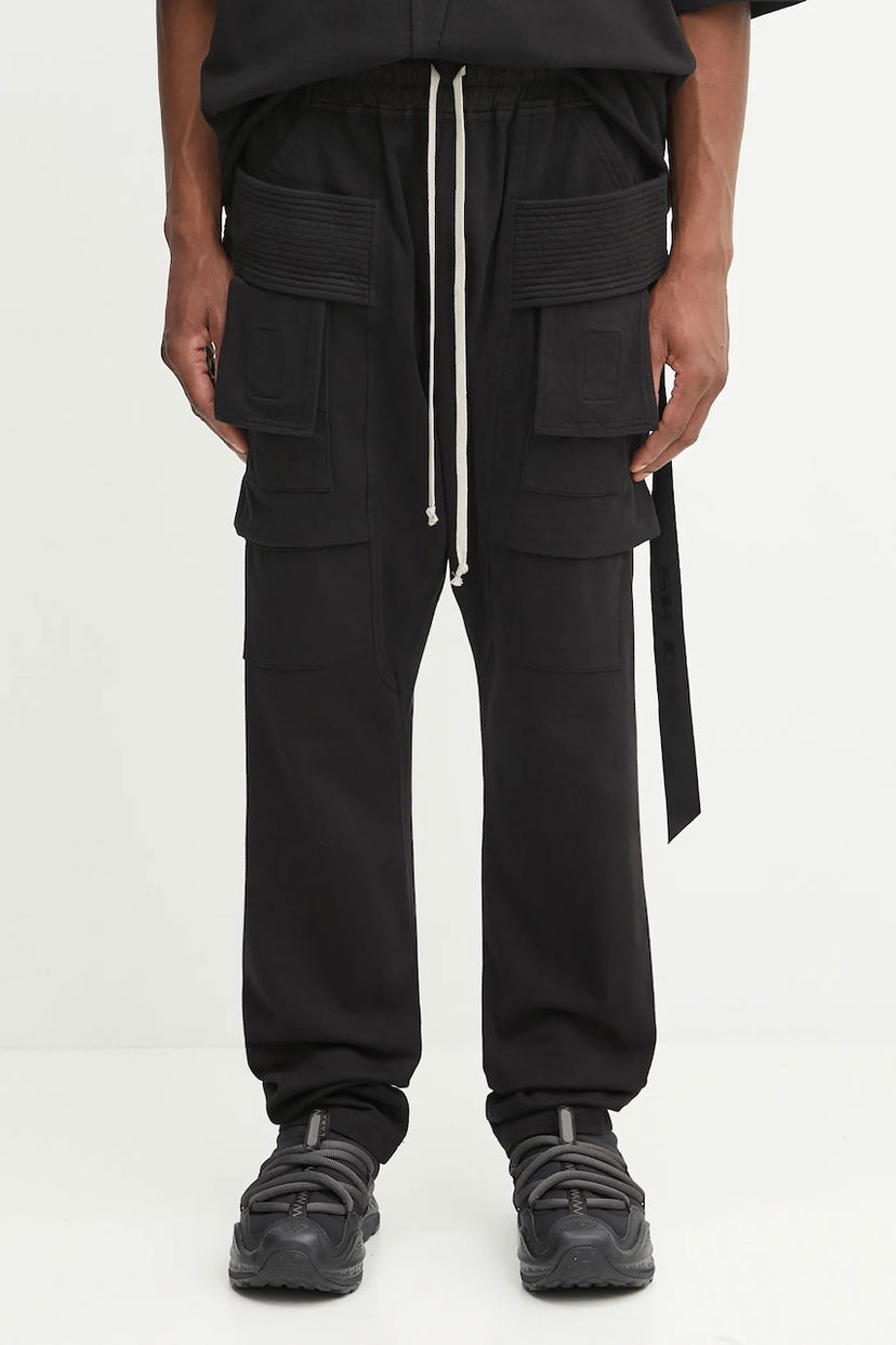Штани карго Rick Owens Rick Owens DRKSHDW Creatch Cargo Drawstring Pants чорний | DU02E7376.RIG