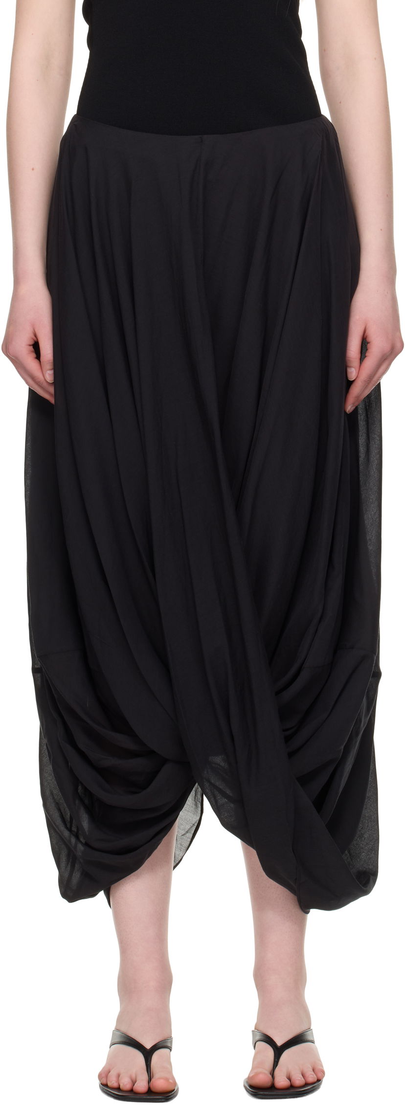 Спідниця TOTEME TOTEME Cocoon Maxi Skirt чорний | 253-WRB0306-FB0430