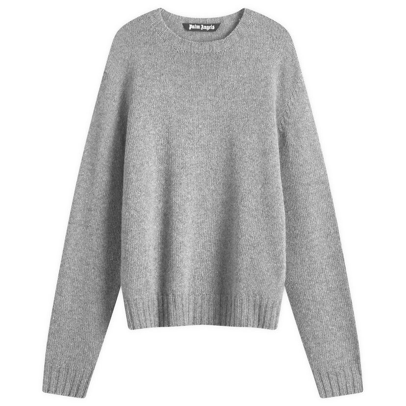 Cветр Palm Angels Melange Crew Knit Sweater Сірий | PMHE027S25KNI0010803