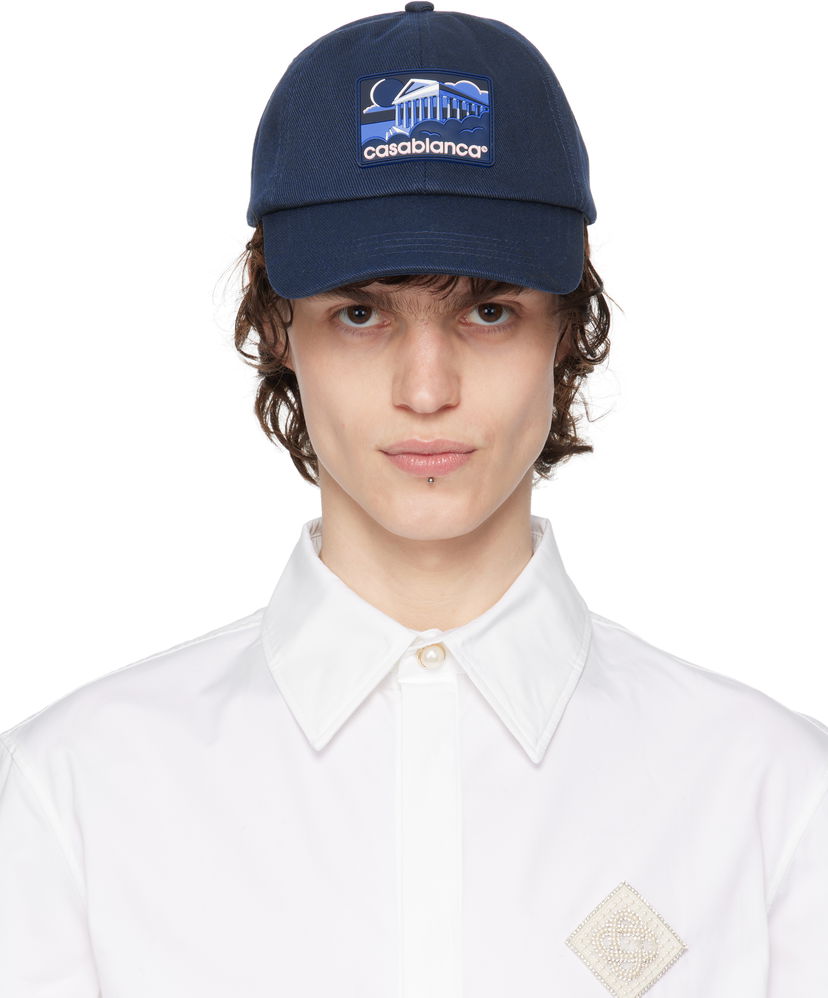 Кепка Casablanca Casablanca Greek Temple Cap темно-синій | APS25-HAT-002-03