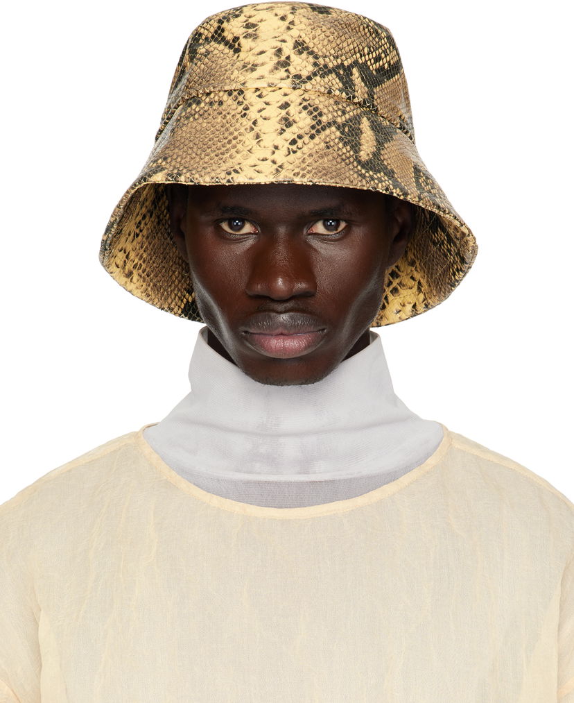 Капелюх Dries Van Noten Dries Van Noten Leather Bucket Hat Жовтий | 251-029501-1545