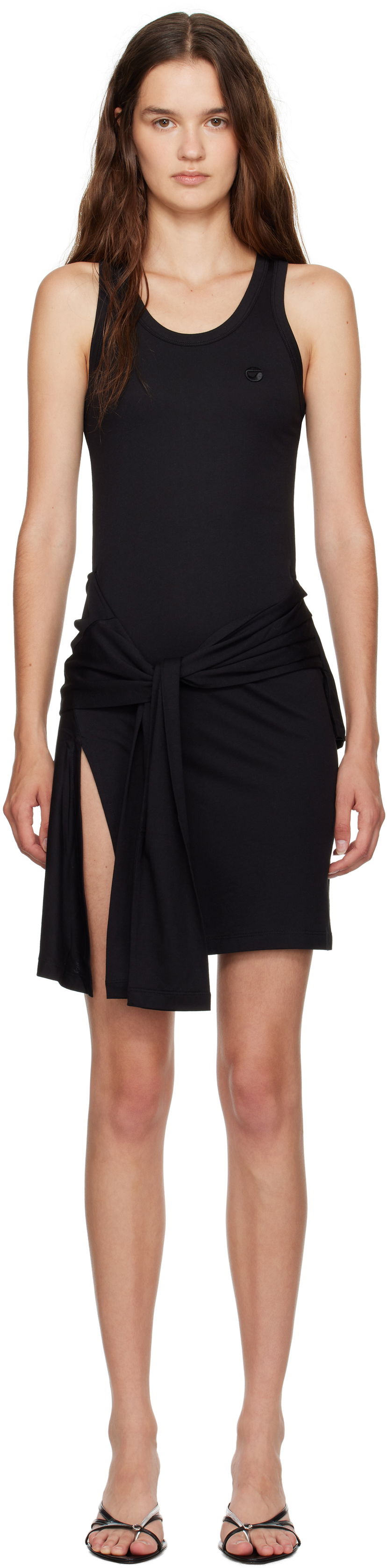 плаття Coperni Coperni Knotted Jersey Minidress чорний | COPJS160F5009