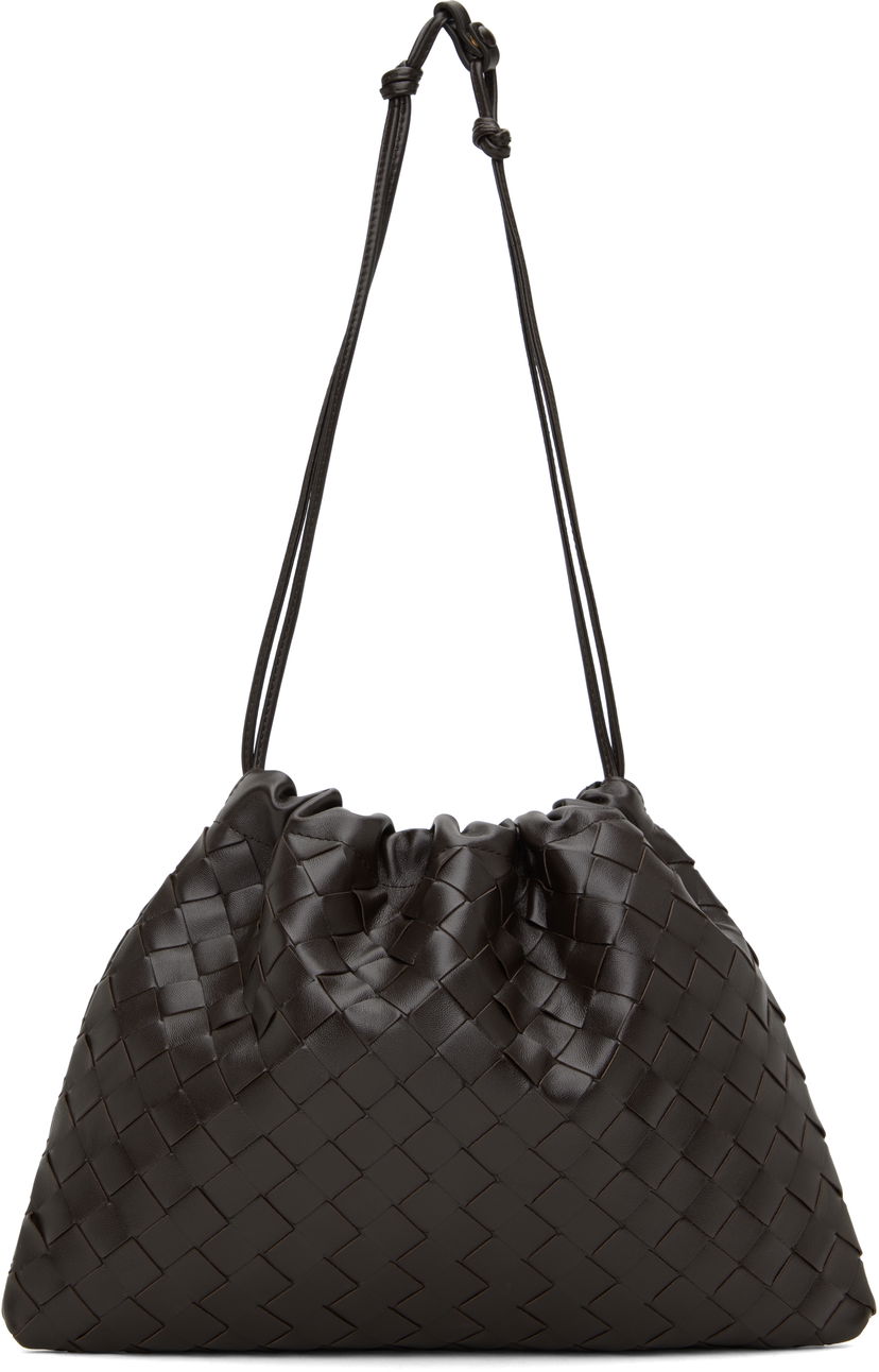 Сумочка Bottega Veneta Medium Intrecciato Leather Dust Bag Коричневий | 796728 V3IV1