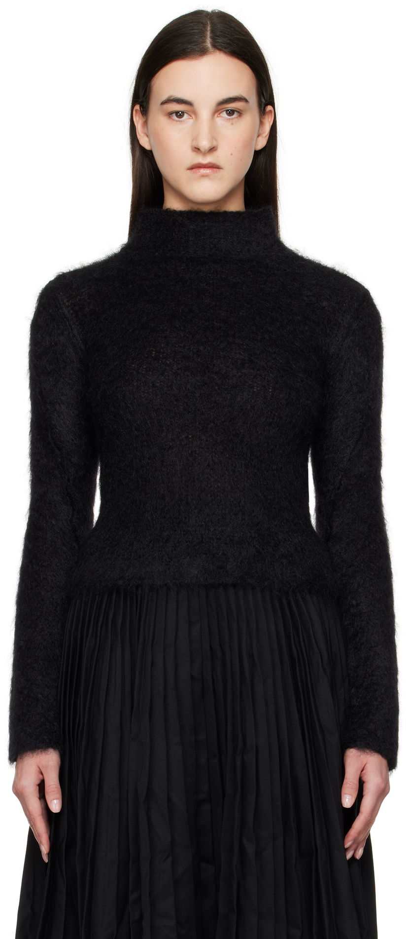 Cветр Marni Marni Brushed Mohair Mock Neck Sweater чорний | DVMD0180A0 UFU172