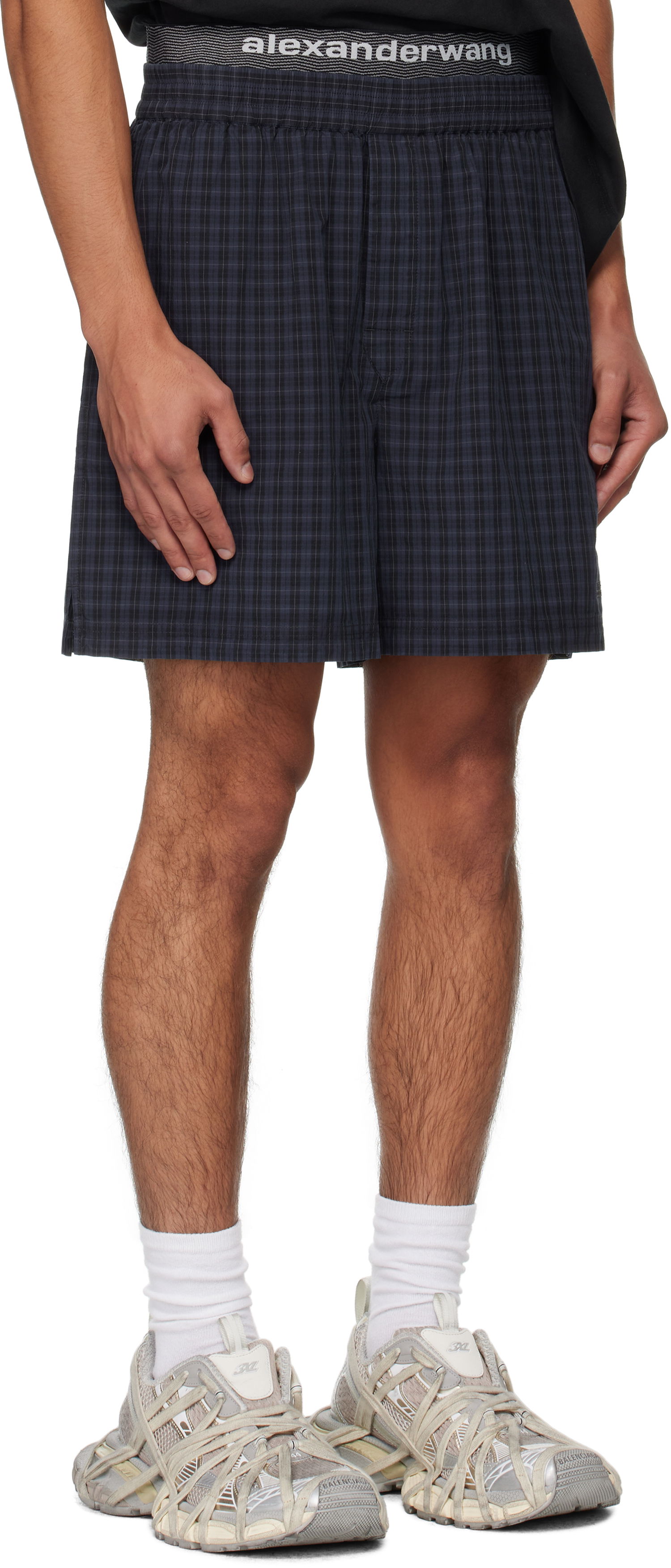 Шорти Alexander Wang Alexander Wang Graphic Shorts темно-синій | 6WC3254099, 1
