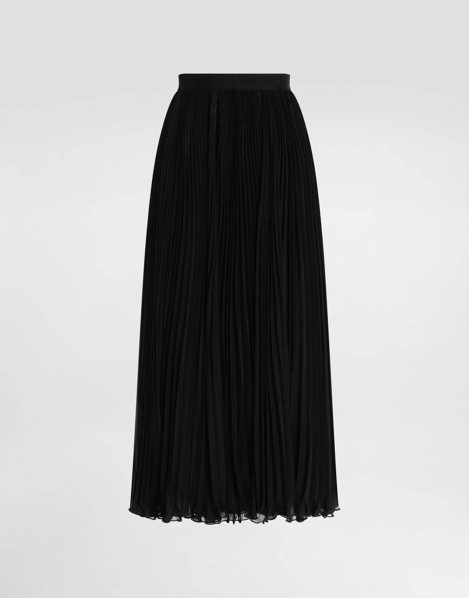 Спідниця Dolce & Gabbana Dolce & Gabbana Long Pleated Chiffon Skirt чорний | F4BCITFUSNWN0000, 0