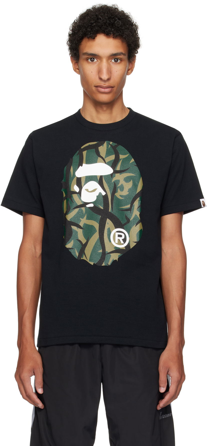 Футболка BAPE Trial Camo Big Ape Head Tee чорний | 001TEL301034M
