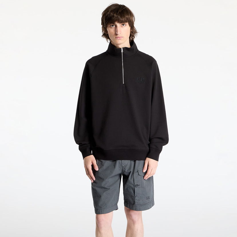 Світшоти C.P. Company C.P. Company Diagonal Raised Fleece Sweatshirt чорний | 18CMSS043A005086W-999